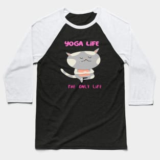 yoga cat Baseball T-Shirt